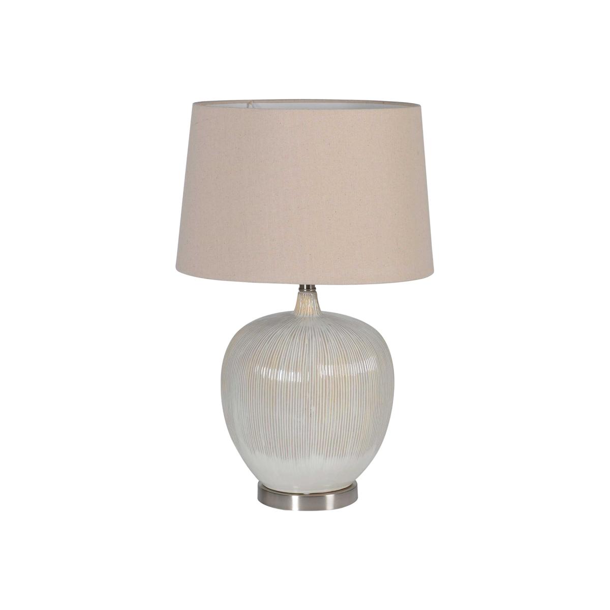 Round Cream Table Lamp Ceramic | Barker & Stonehouse