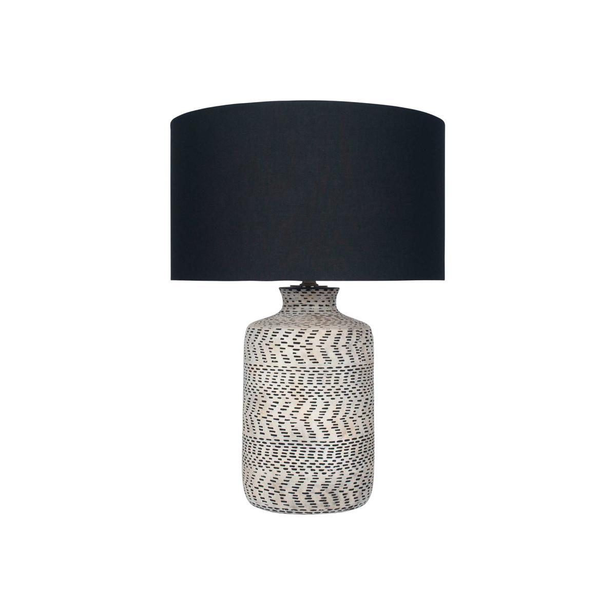 Textured Table Lamp, Natural and Black – image 1