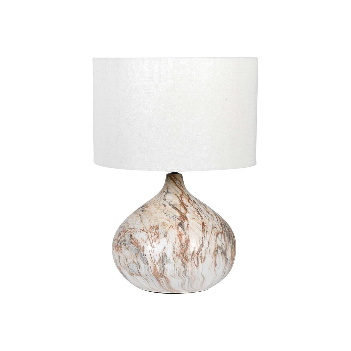Marbled Table Lamp, Neutral Ceramic | Barker & Stonehouse