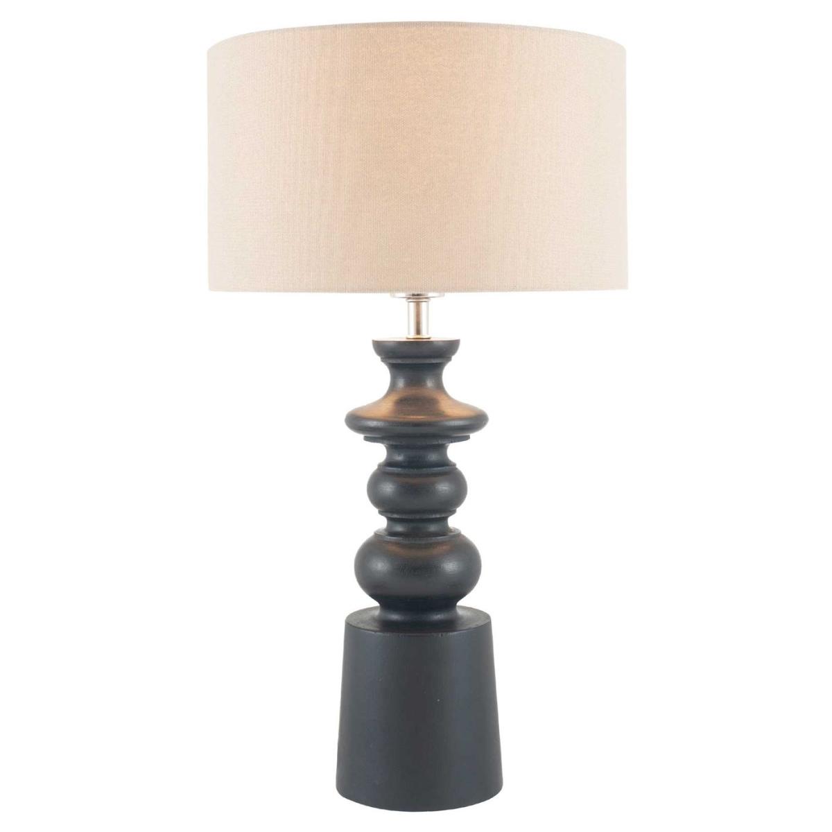 Mango Wood Table Lamp, Taupe | Barker & Stonehouse – image 2