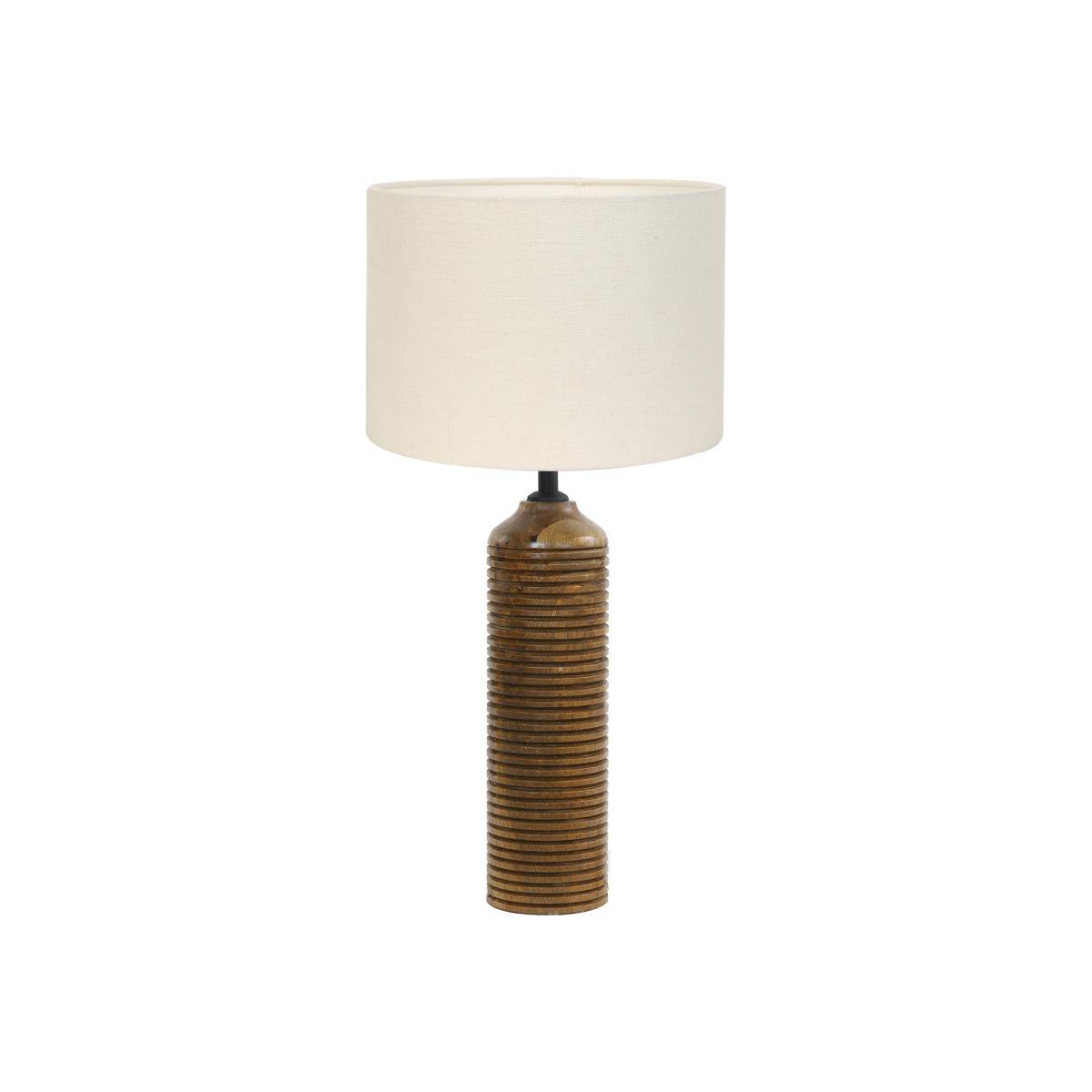 Wood Column Table Lamp, Brown | Barker & Stonehouse – image 1