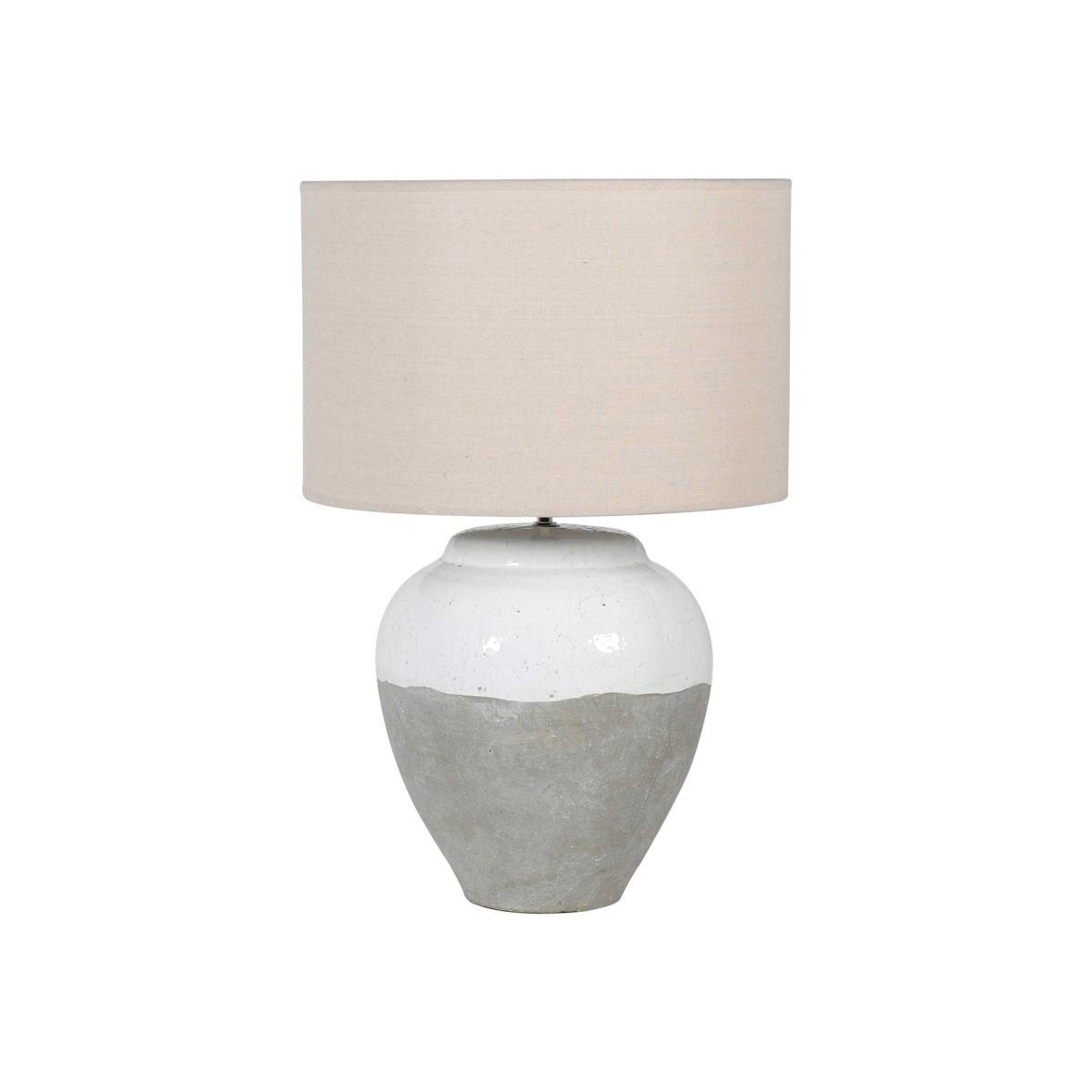 Two Tone Table Lamp, Grey and White – image 1