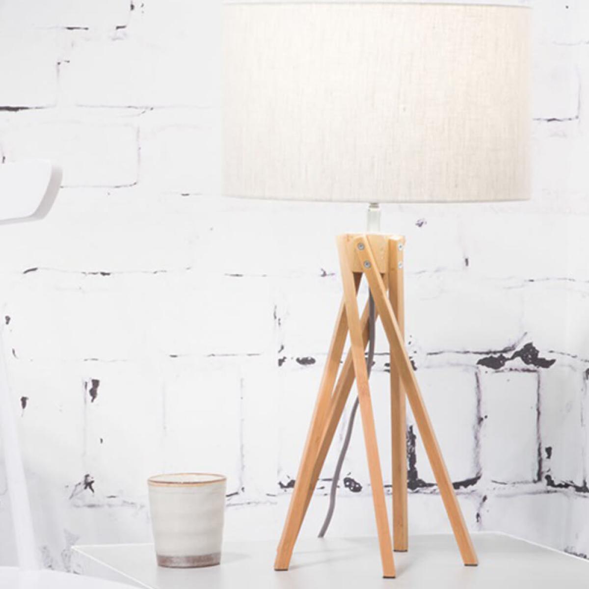 Natural/Linen Light Kilimanjaro Bamboo Table Lamp – image 2