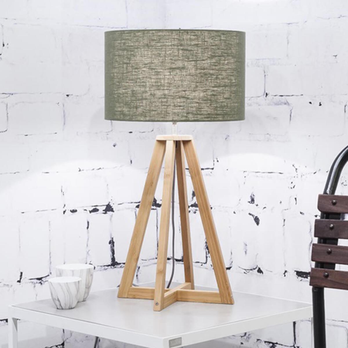 Natural/Green Forest Everest Bamboo Table Lamp – image 2