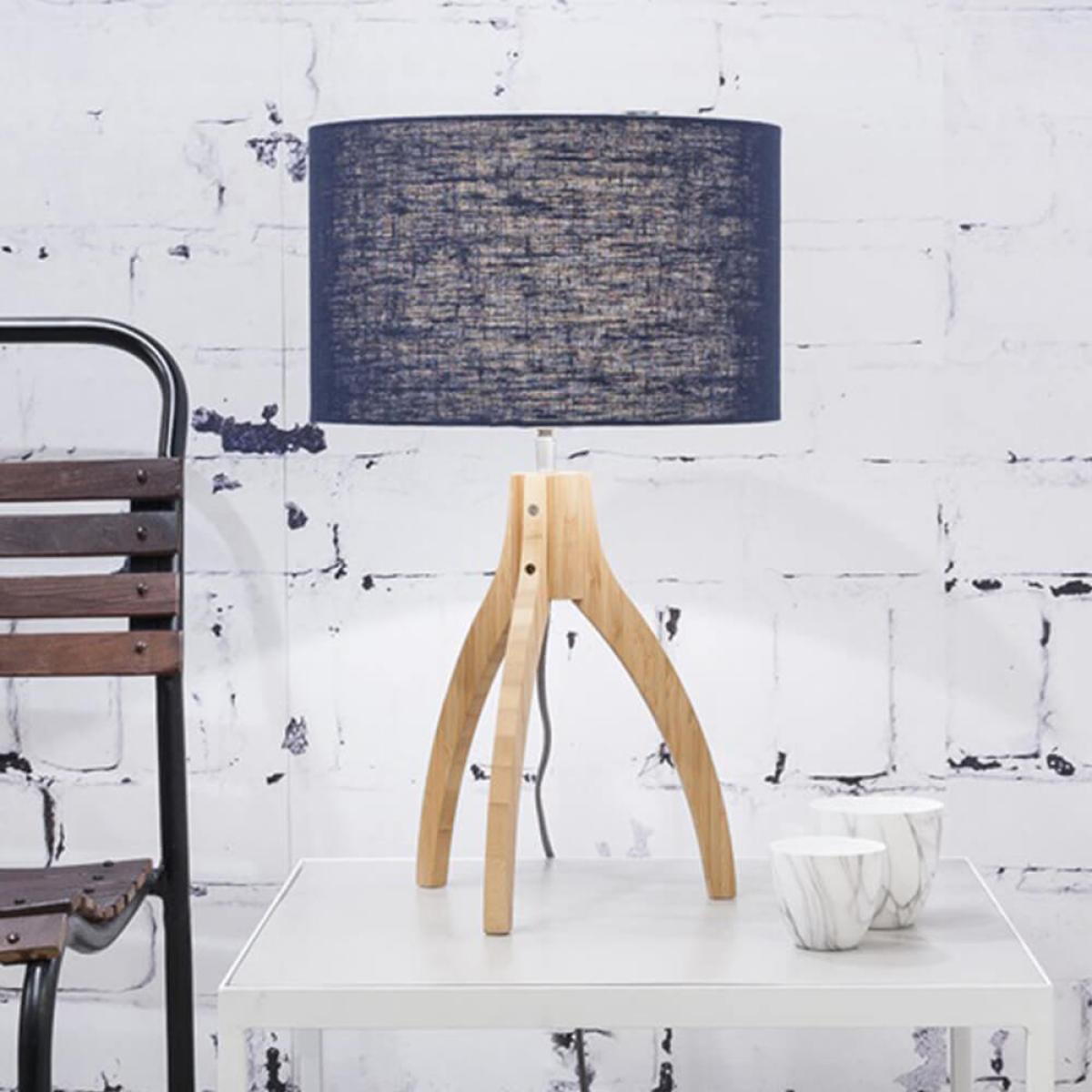 Natural/Blue Denim Annapurna Bamboo Table Lamp – image 2