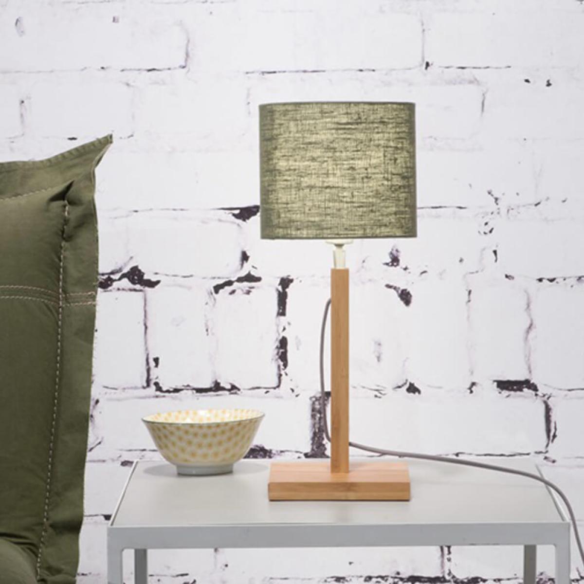 Natural/Green Forest Fuji Bamboo Table Lamp – image 2
