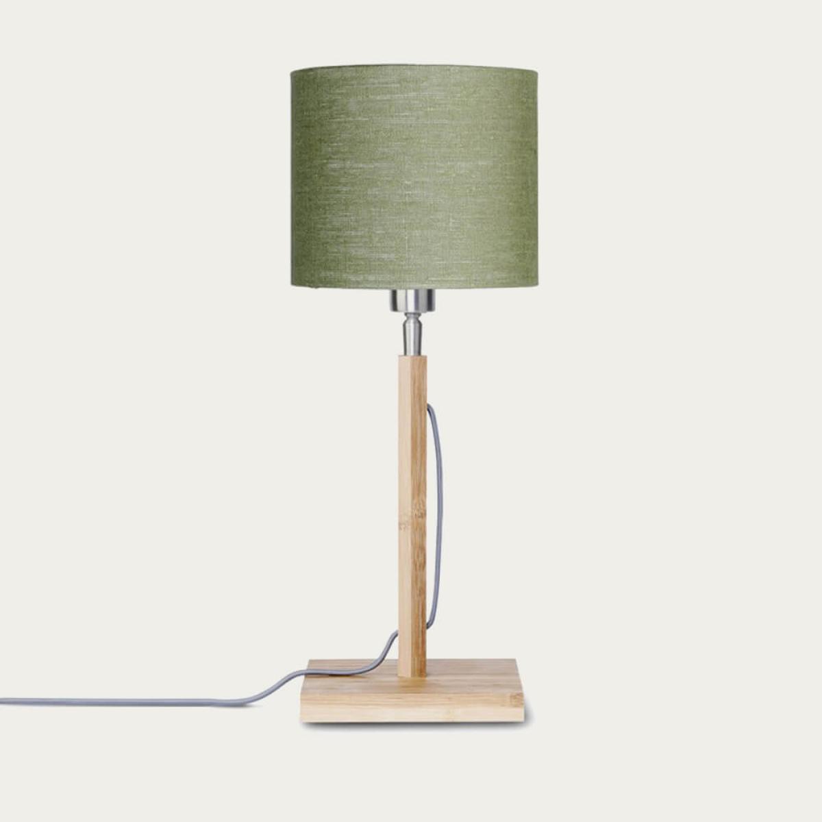 Natural/Green Forest Fuji Bamboo Table Lamp – image 1