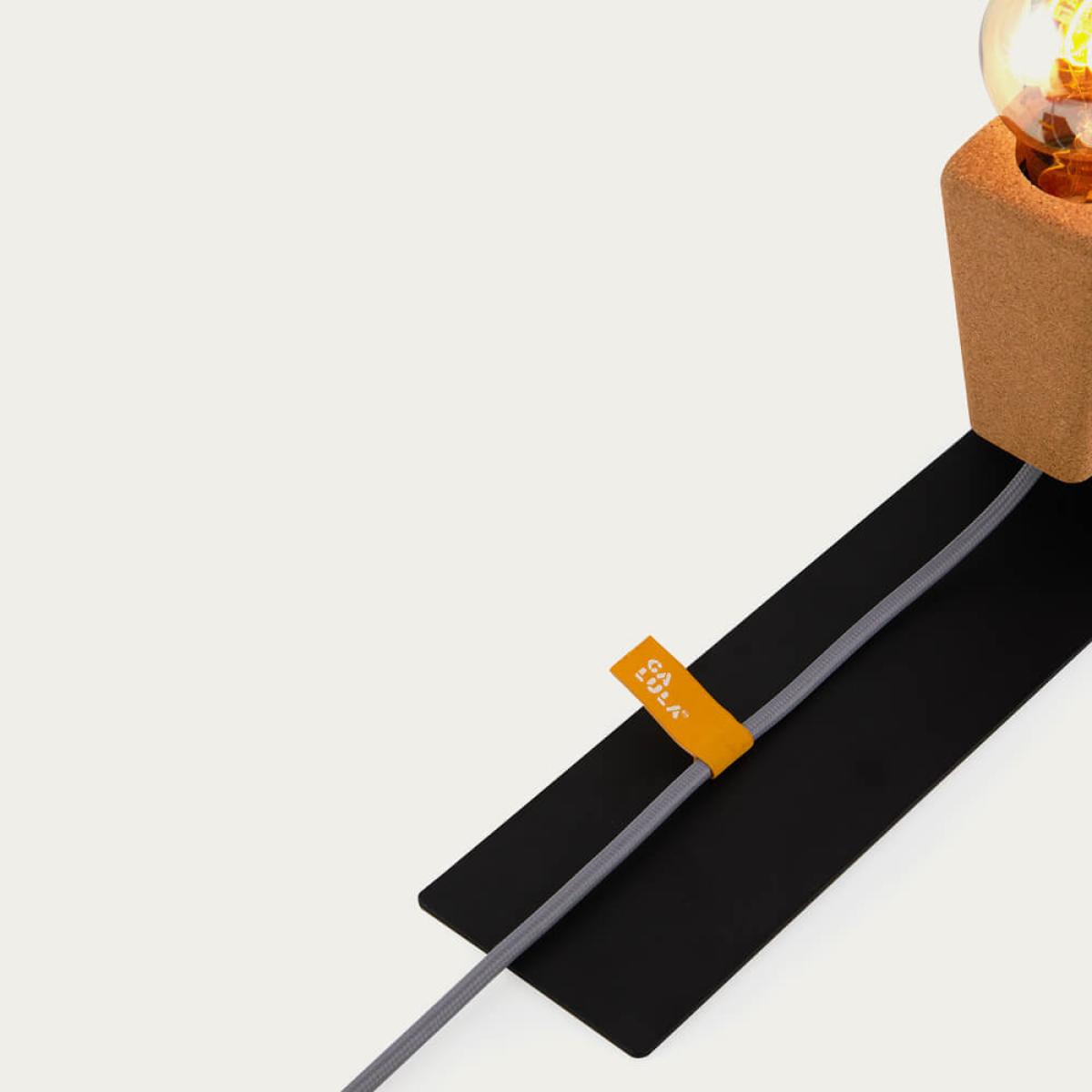 Black Base and Grey Cable Glint #1 Desk Lamp – image 6