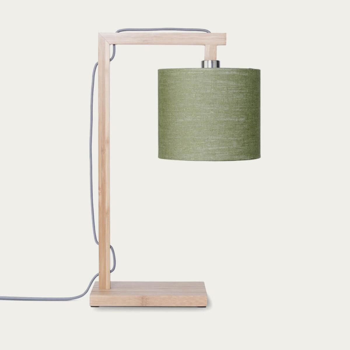 Natural/Green Forest Himalaya Bamboo Table Lamp – image 1