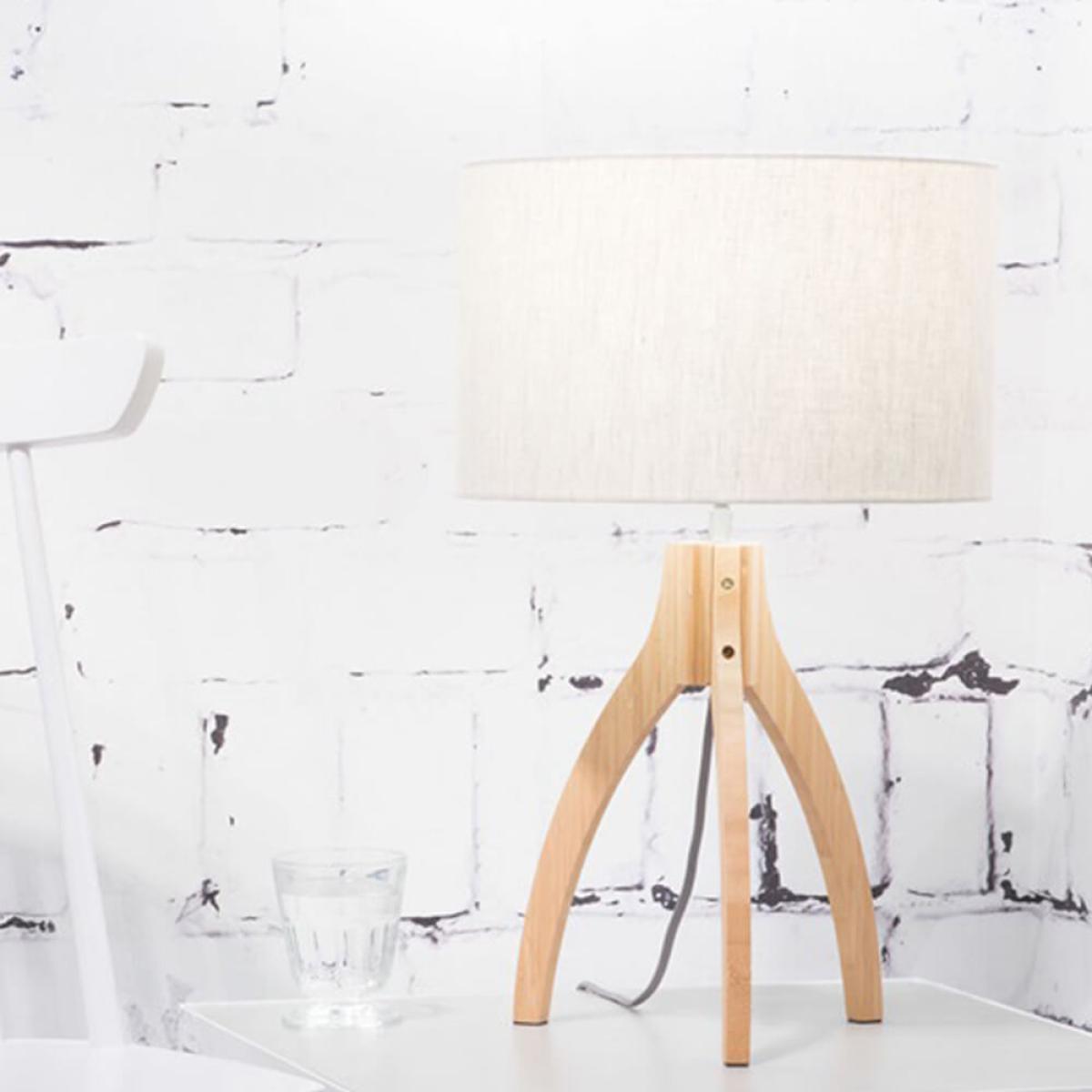 Natural/Linen Light Annapurna Bamboo Table Lamp – image 2
