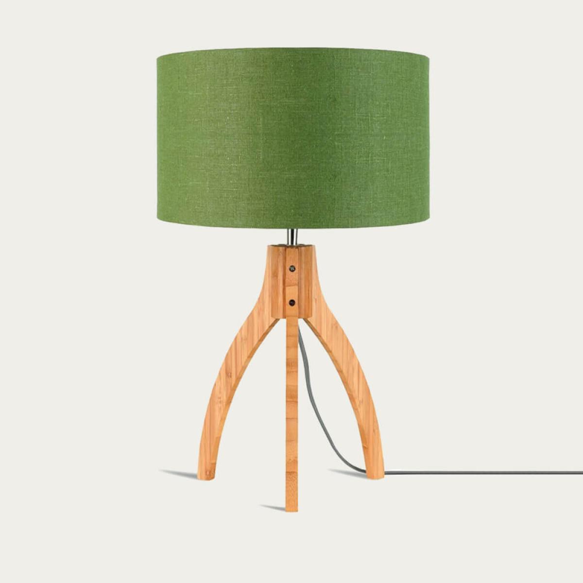 Natural/Green Forest Annapurna Bamboo Table Lamp – image 1