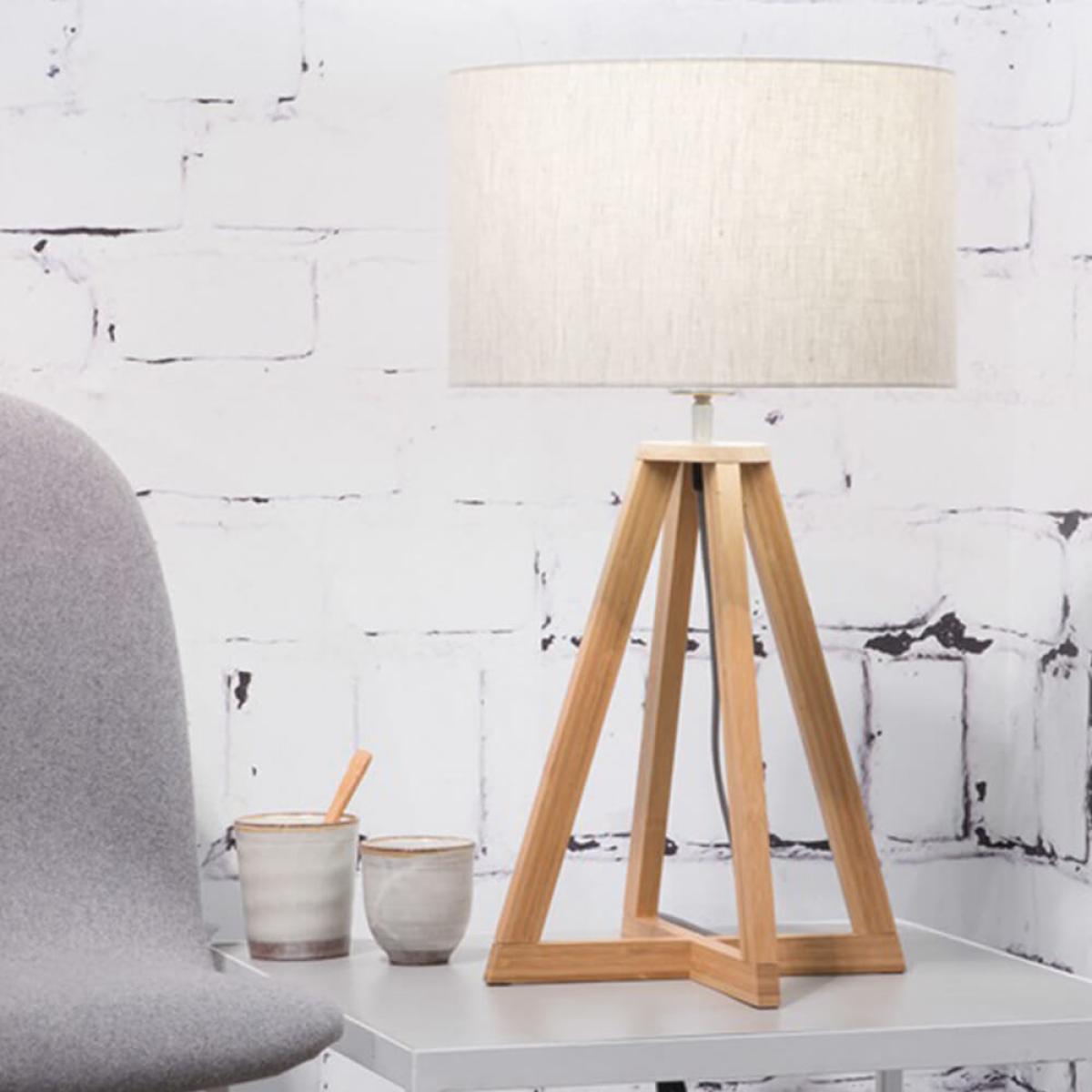Natural/Linen Light Everest Bamboo Table Lamp – image 2