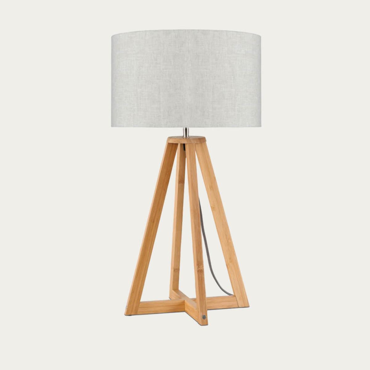 Natural/Linen Light Everest Bamboo Table Lamp – image 1