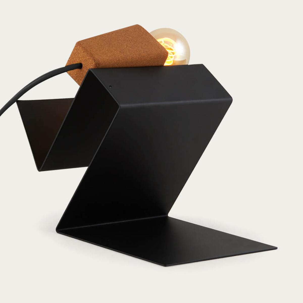 Black Base and Black Cable Glint #3 Desk Lamp – image 3