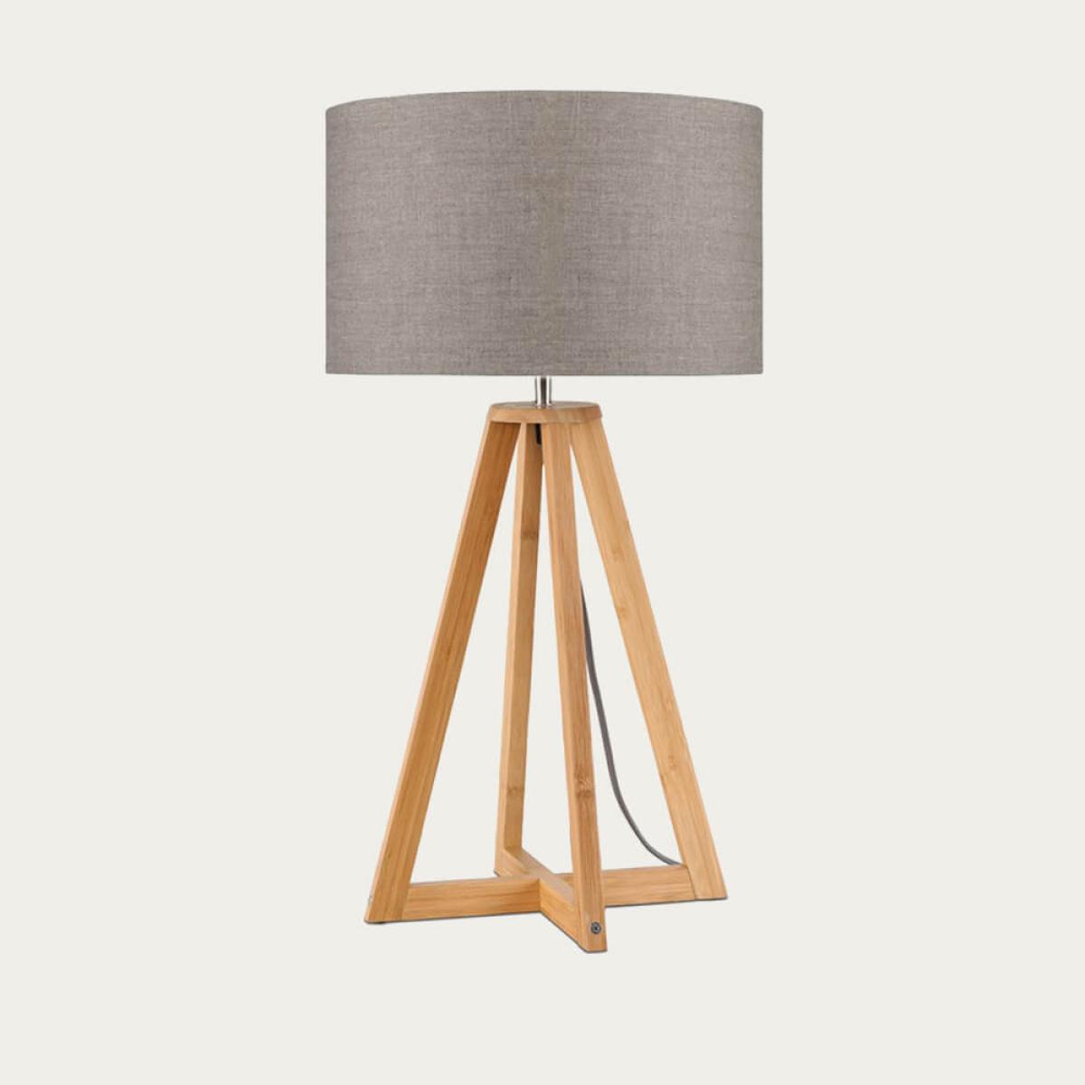 Natural/Linen Dark Everest Bamboo Table Lamp