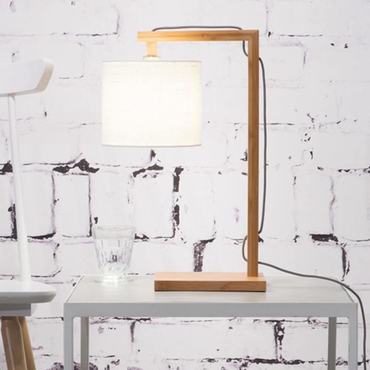 Natural/White Himalaya Bamboo Table Lamp – image 2