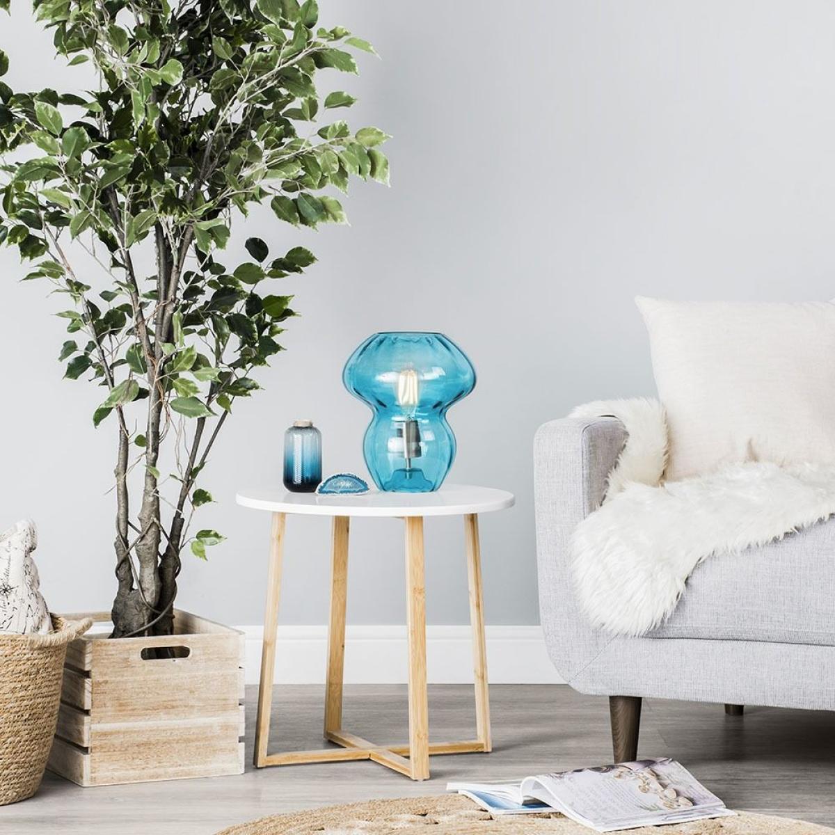Mushroom Table Lamp, Teal – image 2