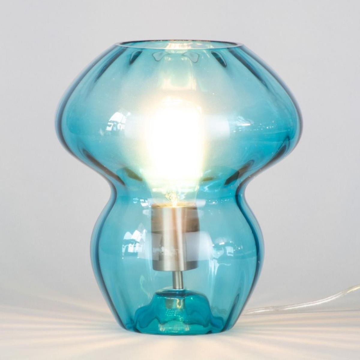 Mushroom Table Lamp, Teal – image 3