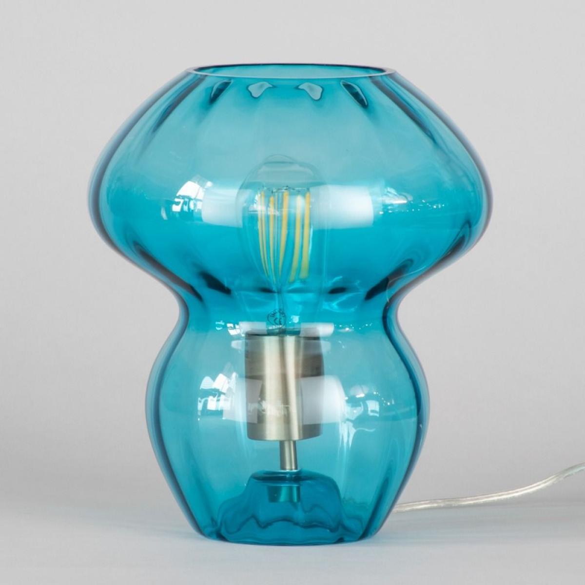 Mushroom Table Lamp, Teal – image 4