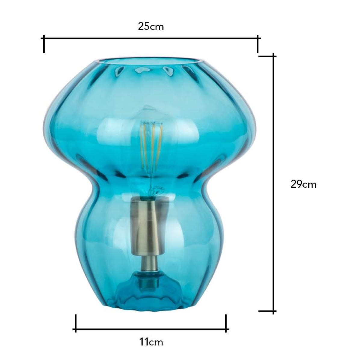 Mushroom Table Lamp, Teal – image 9