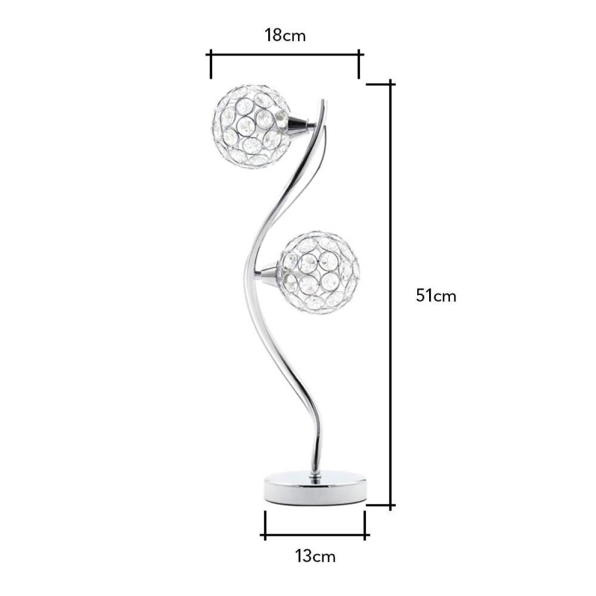 Orianna Table Lamp, Chrome – image 9