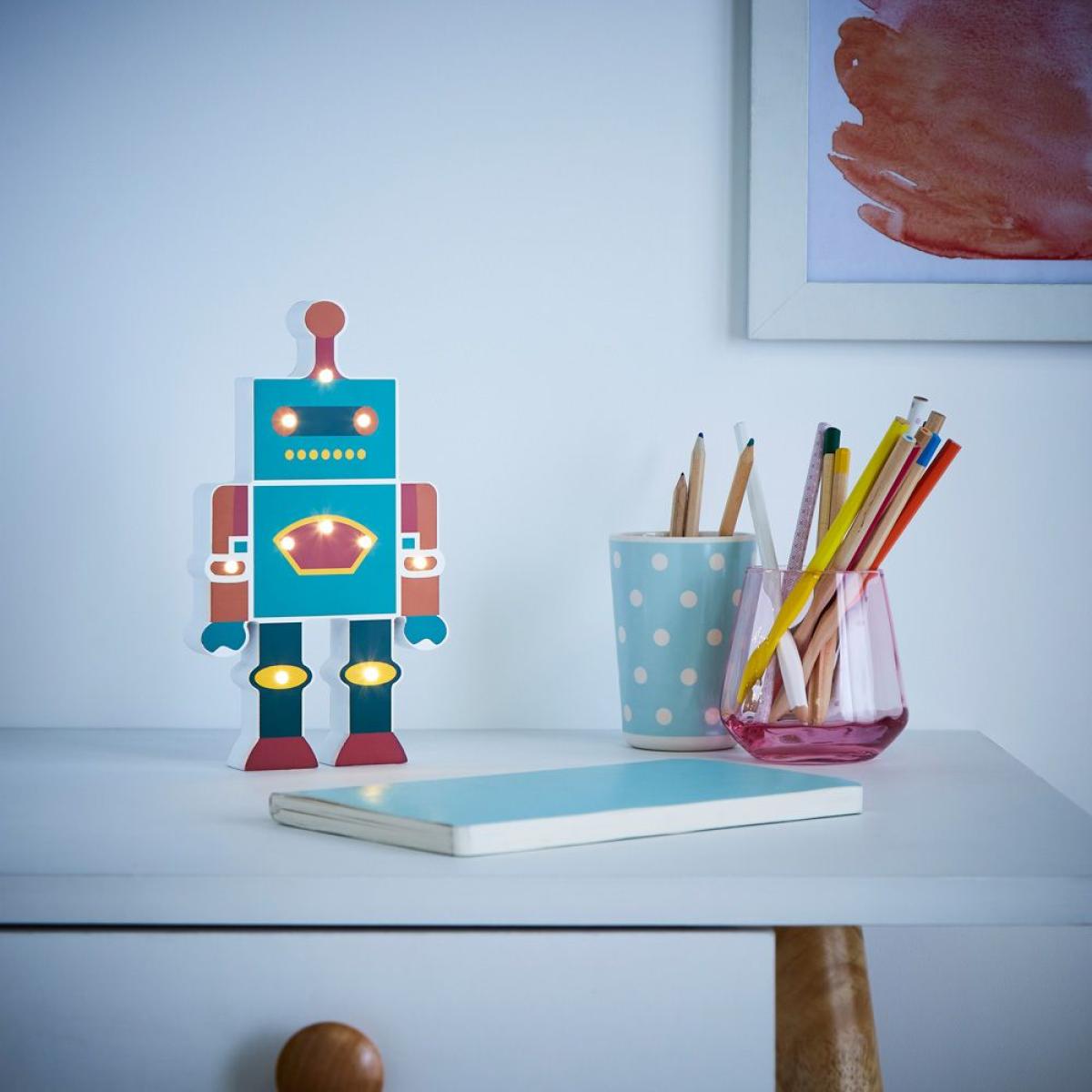 Glow Robot Table Lamp, Blue – image 2