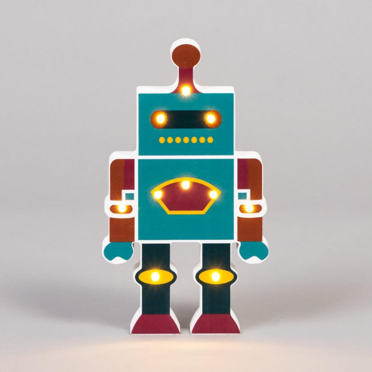 Glow Robot Table Lamp, Blue – image 3