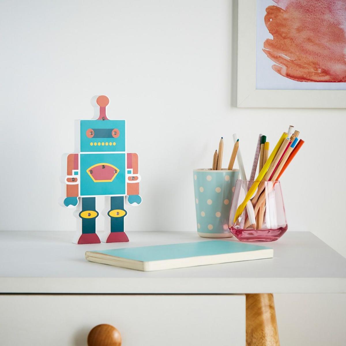 Glow Robot Table Lamp, Blue – image 6