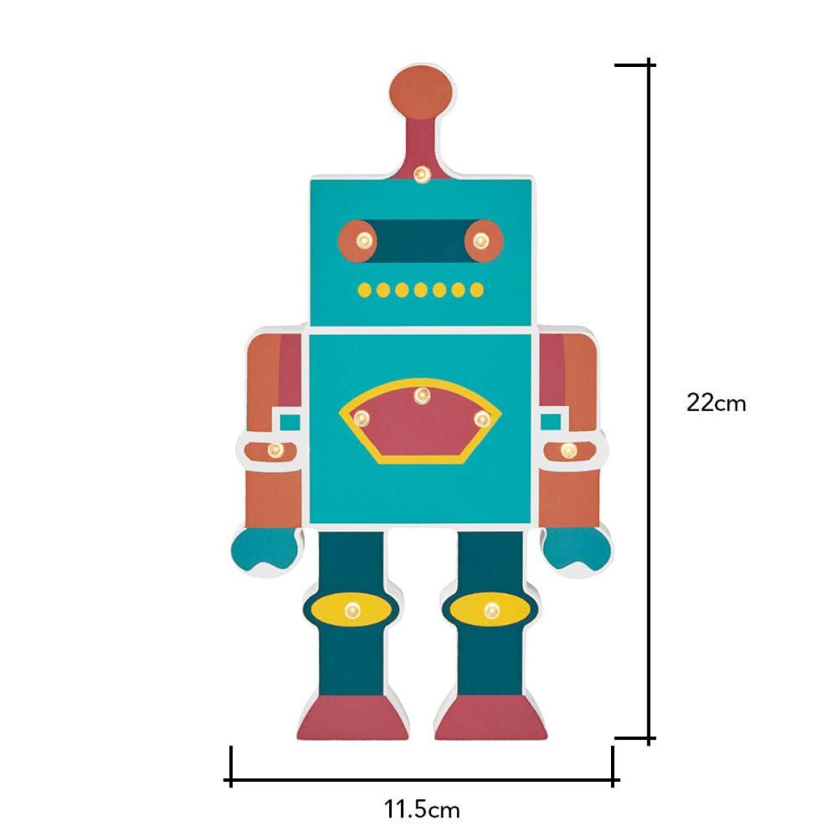 Glow Robot Table Lamp, Blue – image 7