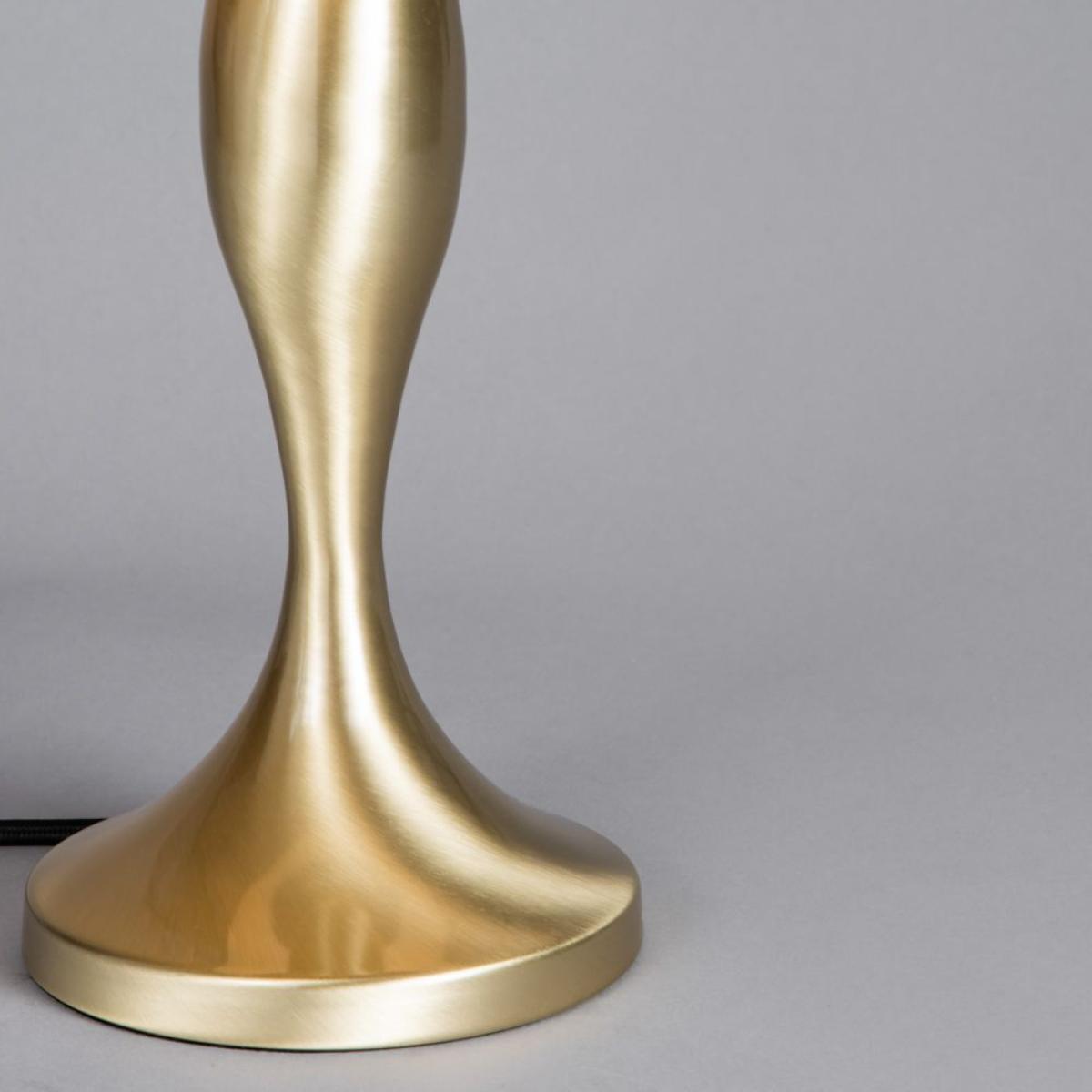 Calais Spun Metal Lamp with Champagne Shade, Antique Brass – image 5