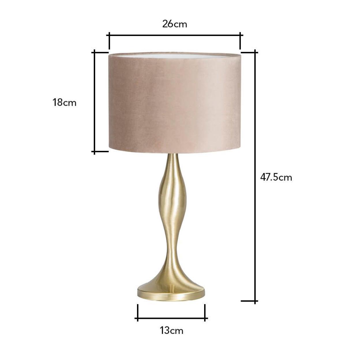 Calais Spun Metal Lamp with Champagne Shade, Antique Brass – image 7