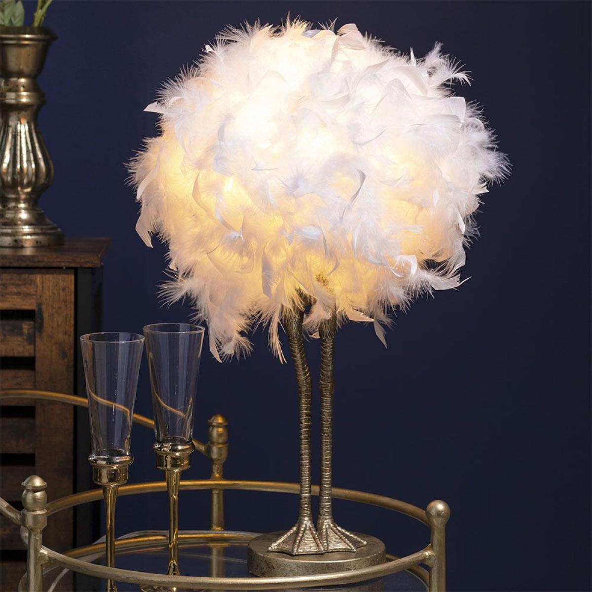 Ada Ostrich Legs Table Lamp, White and Gold – image 2