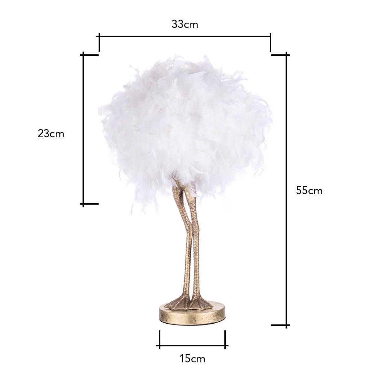 Ada Ostrich Legs Table Lamp, White and Gold – image 7