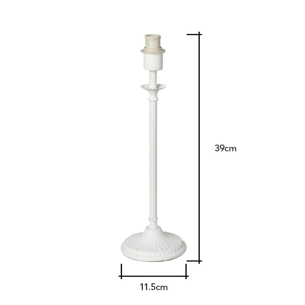 Ribbed Stick Table Lamp Base, White – image 2