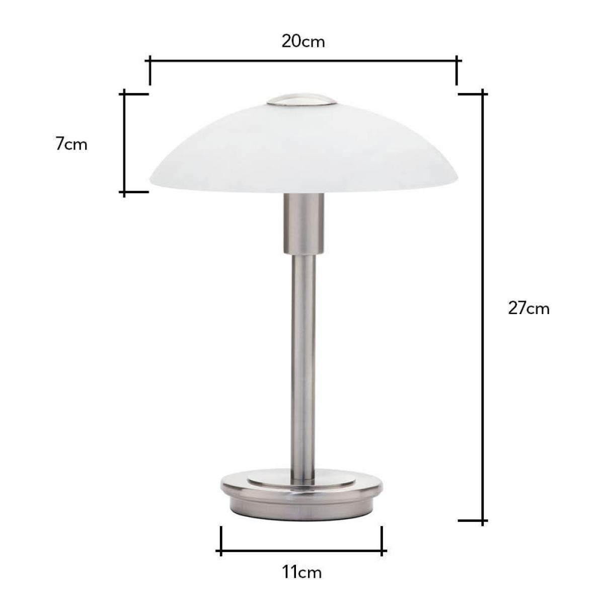 Archie Touch Lamp, Satin Nickel and Alabaster – image 7