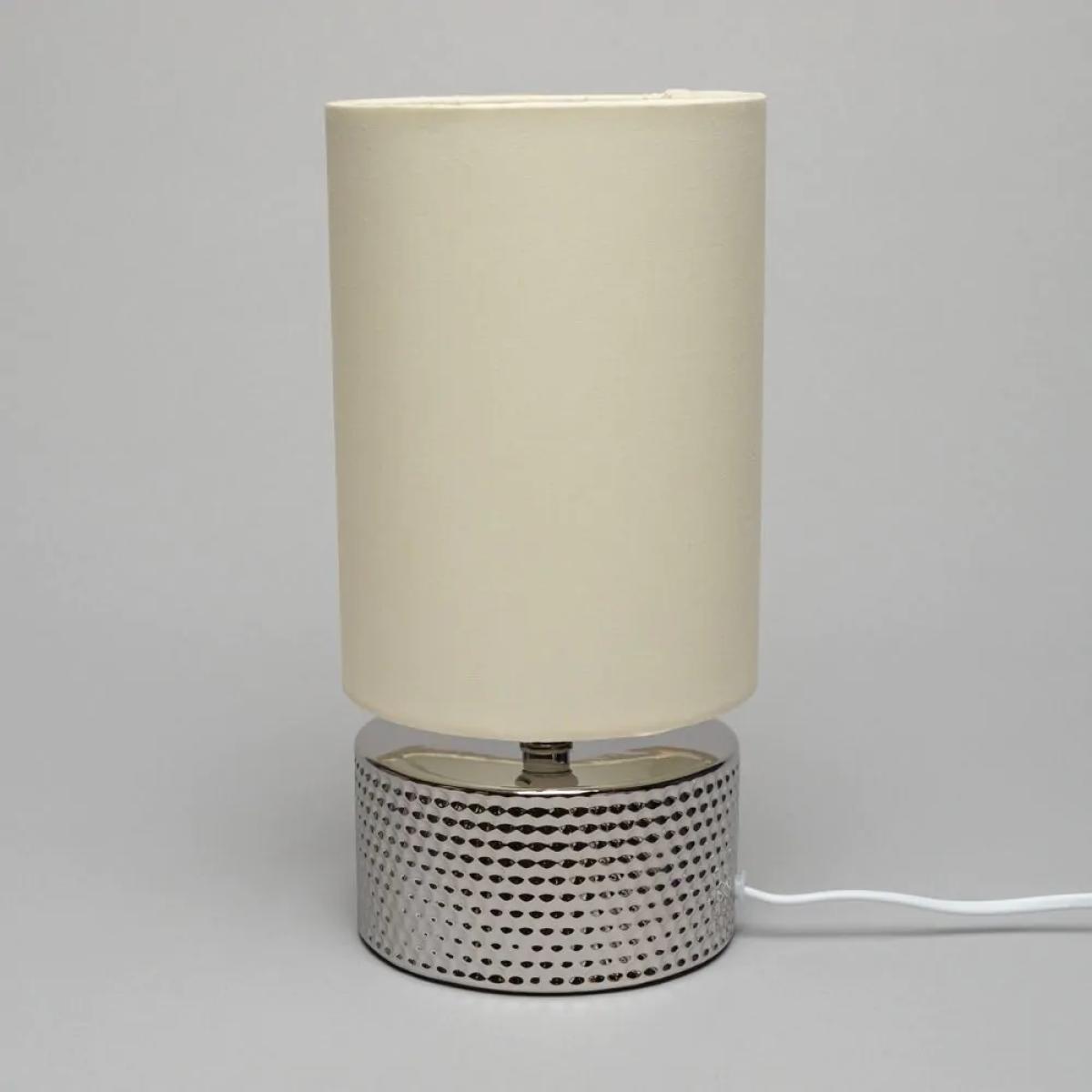 2 Pack of Rowan Embossed Table Lamps with Shade, Silver – image 4