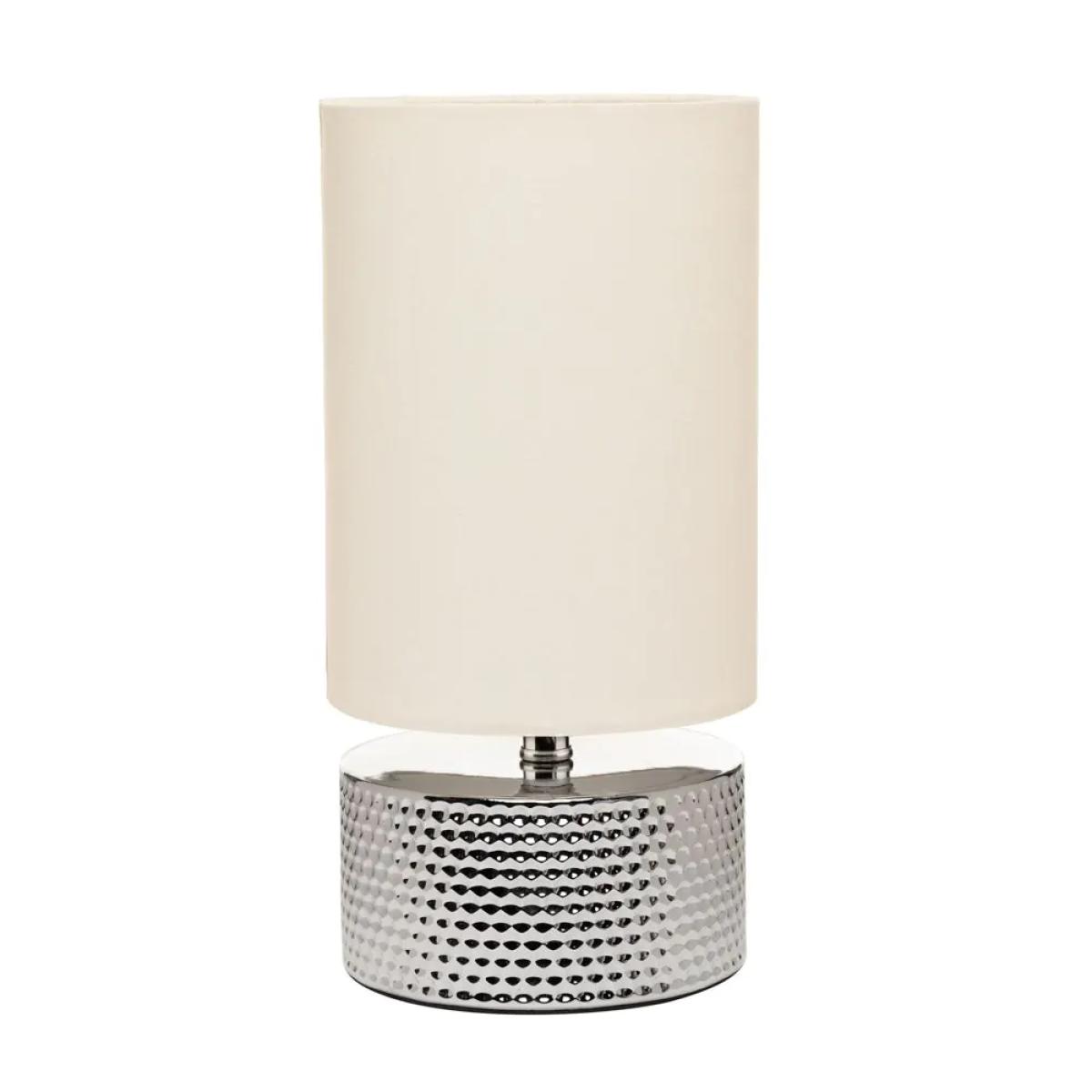 2 Pack of Rowan Embossed Table Lamps with Shade, Silver – image 6