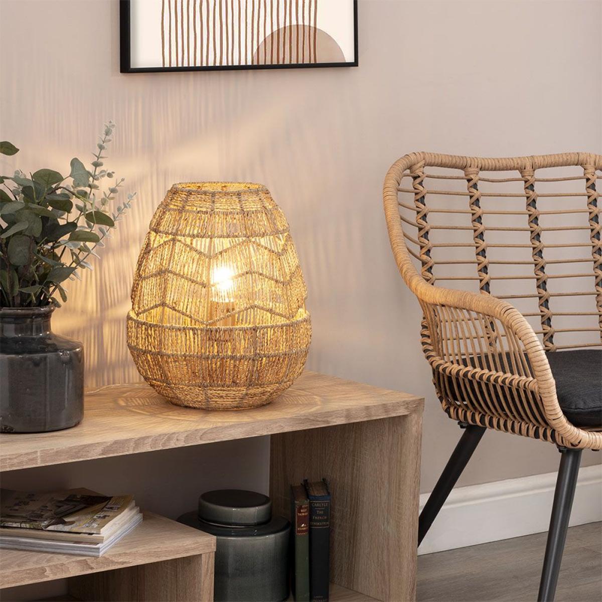 Jute String Table Lamp, Natural – image 2