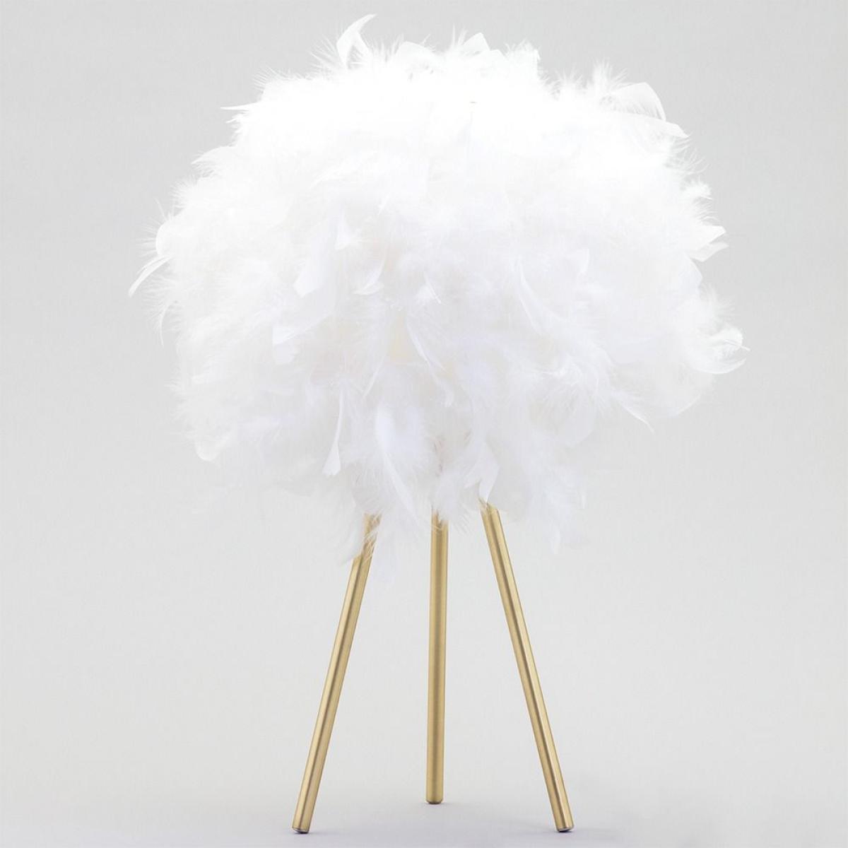 Plume Feather Tripod Table Lamp, Brass – image 4