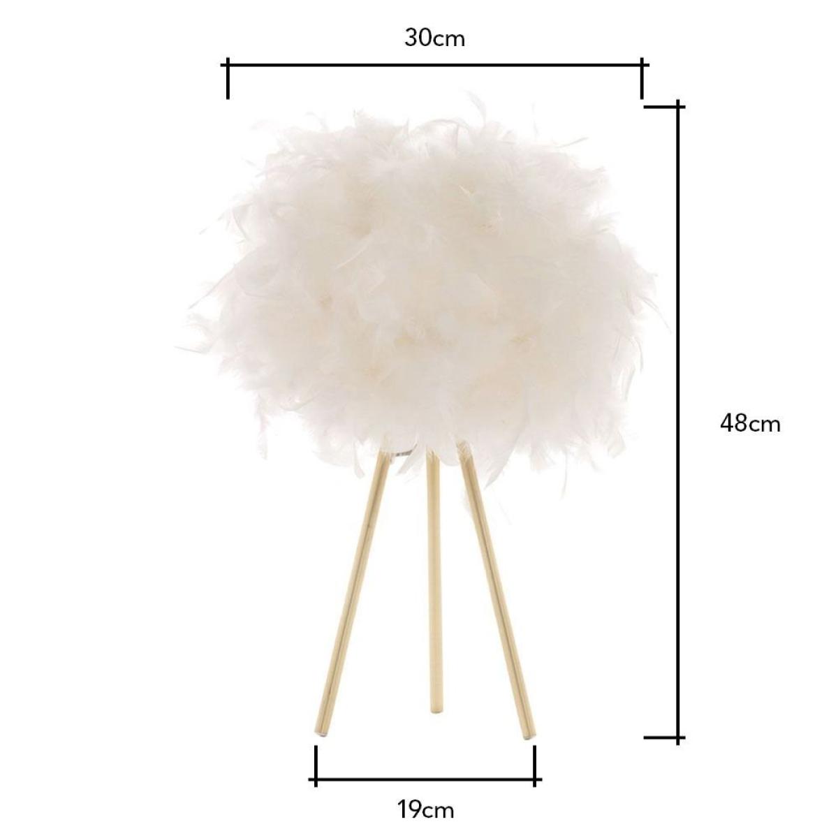 Plume Feather Tripod Table Lamp, Brass – image 7
