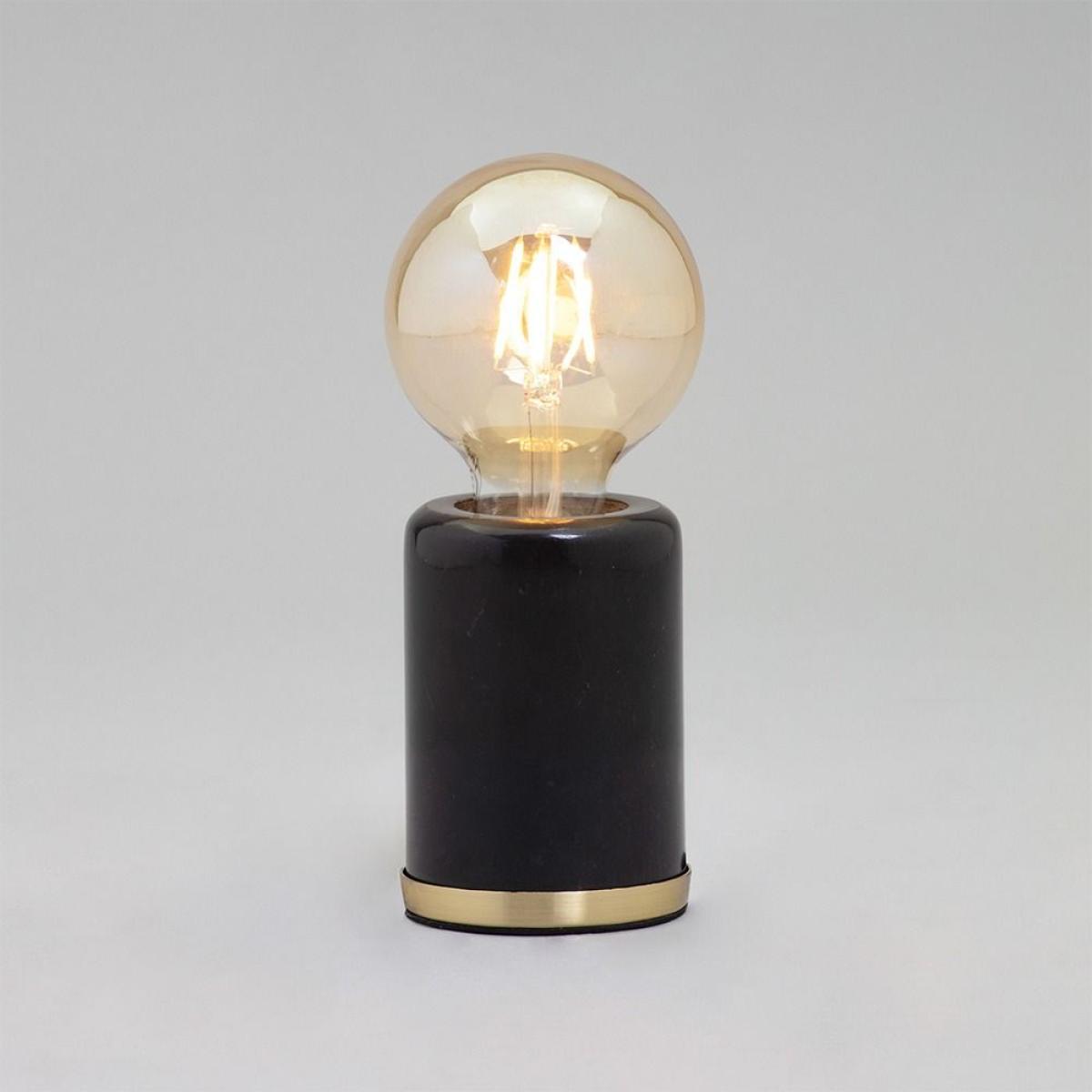 Romano Marble E27 Vessel Table Lamp with 80mm Bulb, Black – image 3