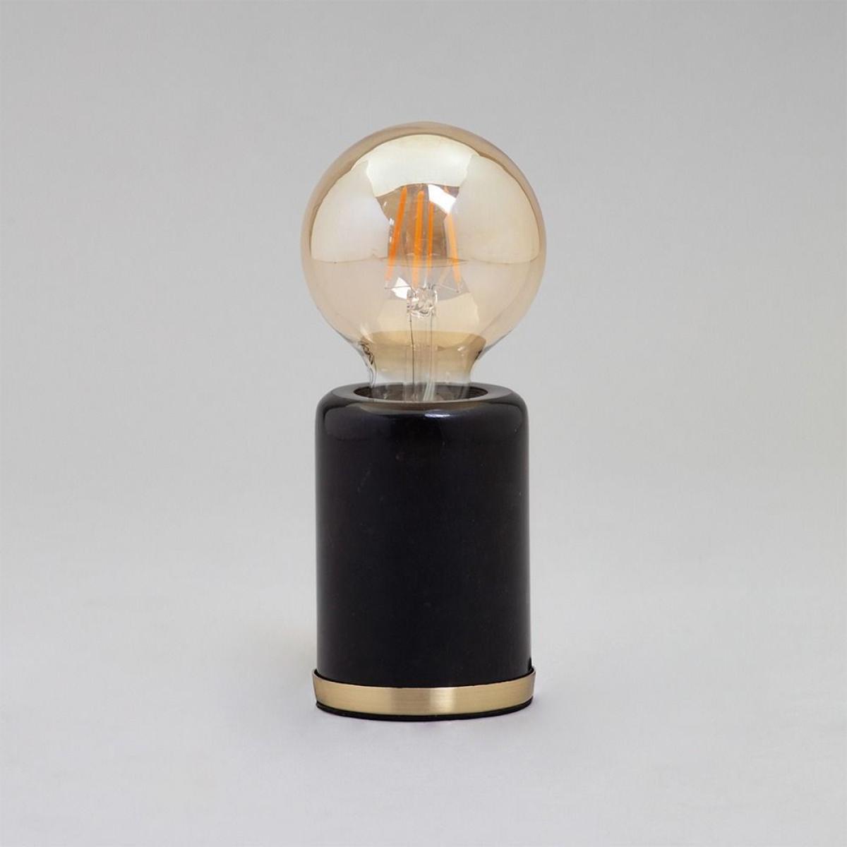 Romano Marble E27 Vessel Table Lamp with 80mm Bulb, Black – image 4
