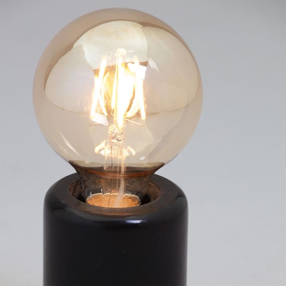 Romano Marble E27 Vessel Table Lamp with 80mm Bulb, Black – image 5