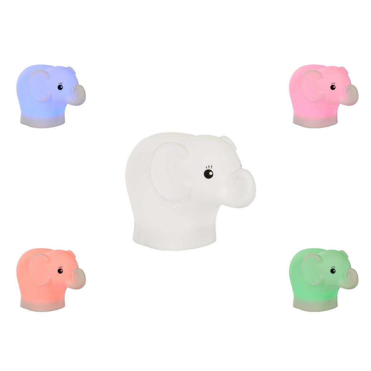 Glow Elephant Colour Changing Night Light, White – image 7