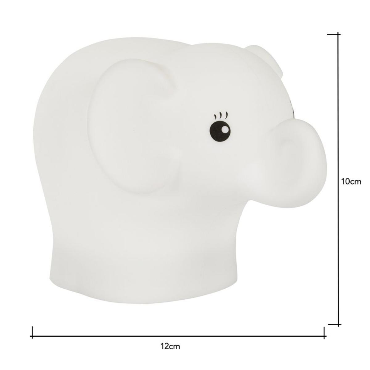 Glow Elephant Colour Changing Night Light, White – image 8