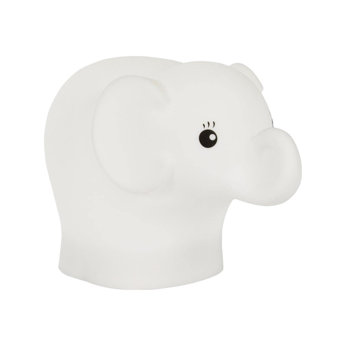 Glow Elephant Colour Changing Night Light, White – image 1