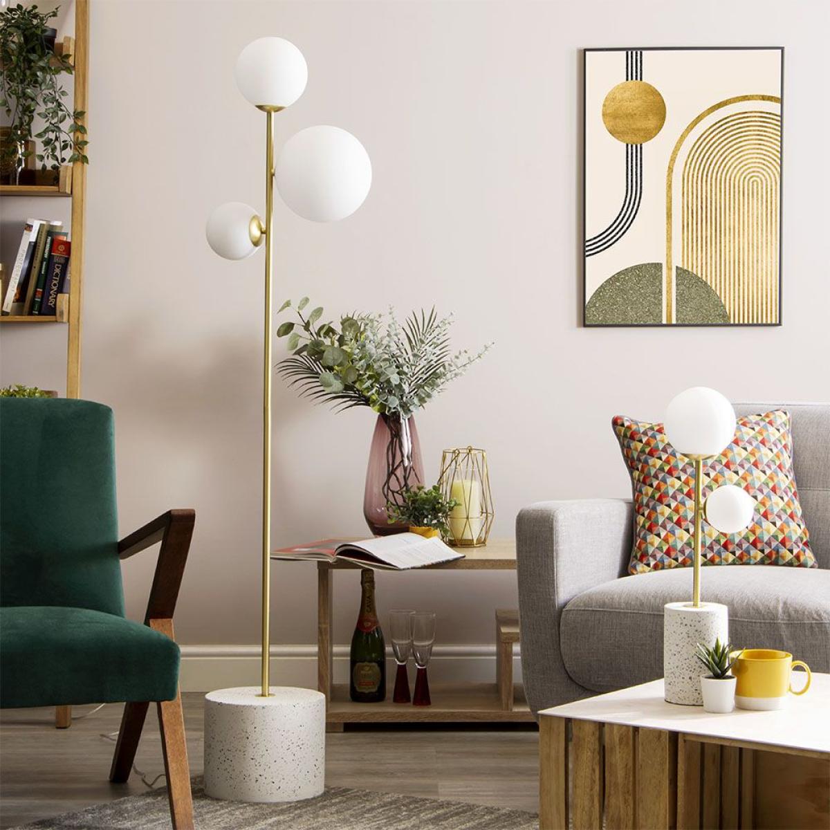 Forella Terrazzo Table Lamp, Brass – image 8
