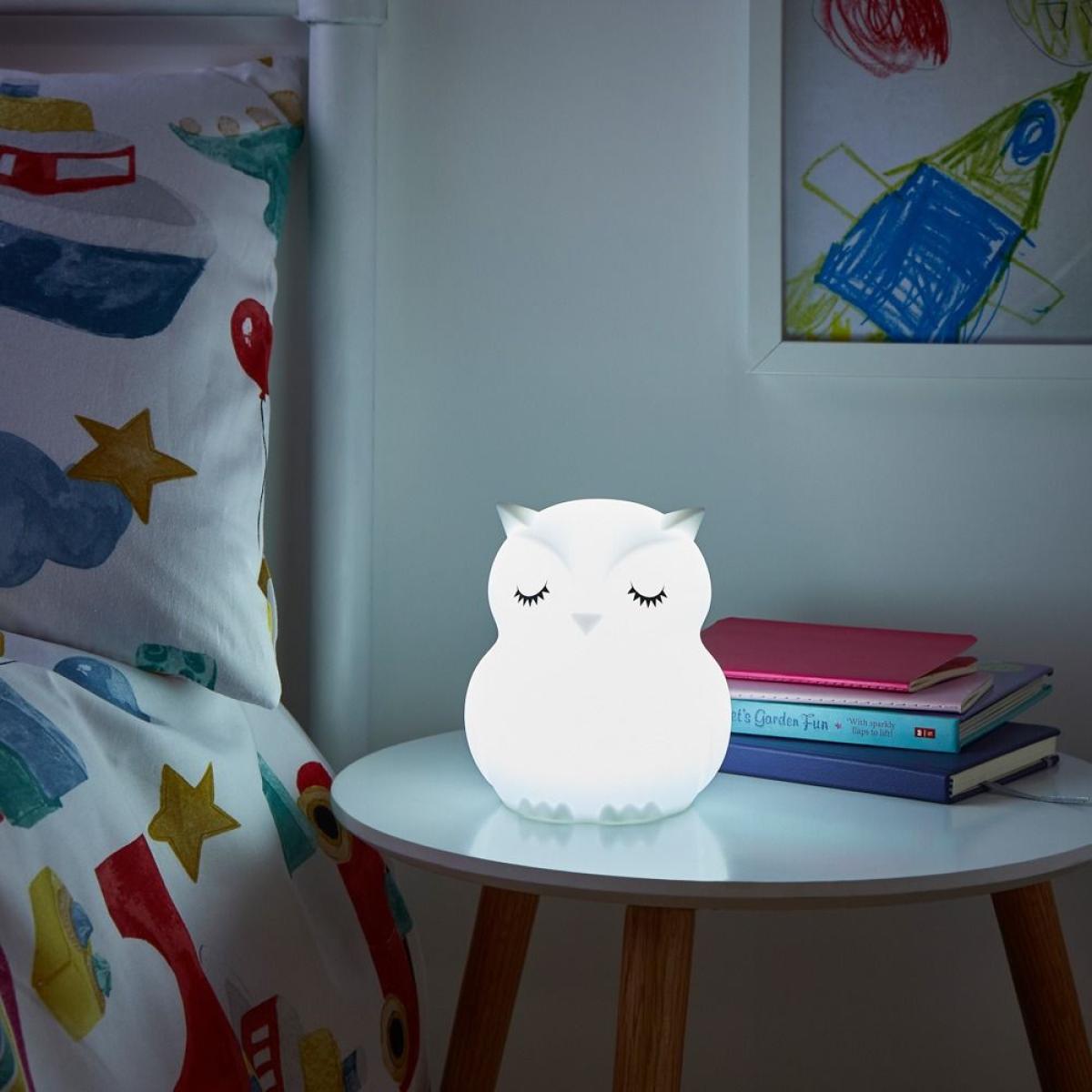 Glow Owl Colour Changing Night Light, White – image 2