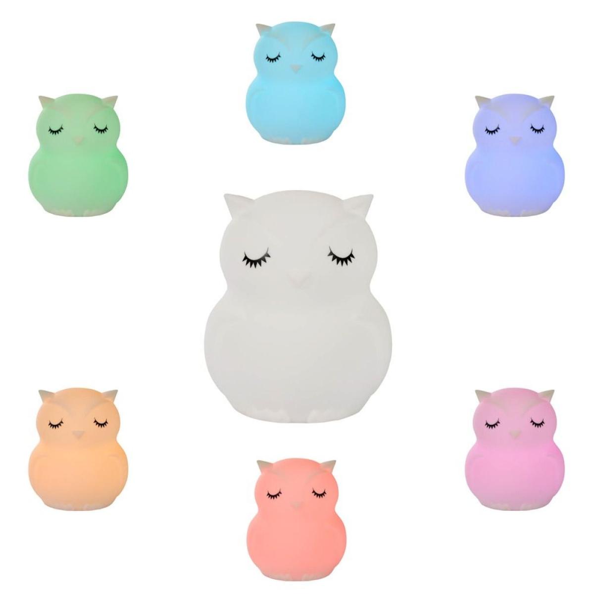 Glow Owl Colour Changing Night Light, White – image 7