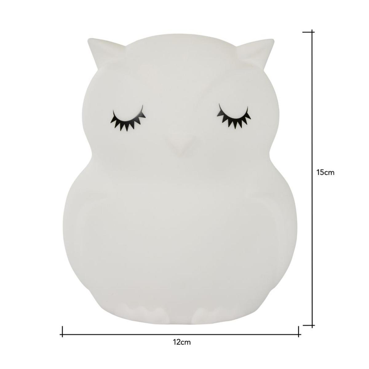 Glow Owl Colour Changing Night Light, White – image 8